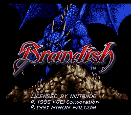 Brandish (USA) Title Screen